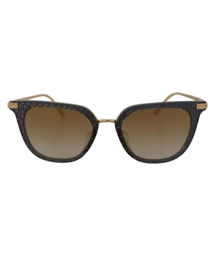 Dolce & Gabbana Womens Dotted Irregular Sunglasses - Black - One