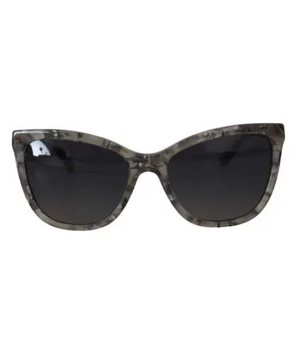 Dolce & Gabbana Womens Gorgeous Acetate Cat Eye Sunglasses with Gray Lens - Grey - One