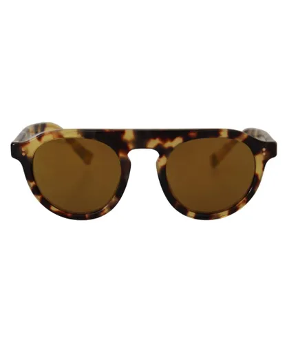 Dolce & Gabbana Womens Gorgeous Oval Sunglasses with Lenses and Tortoiseshell Frames - Brown - One