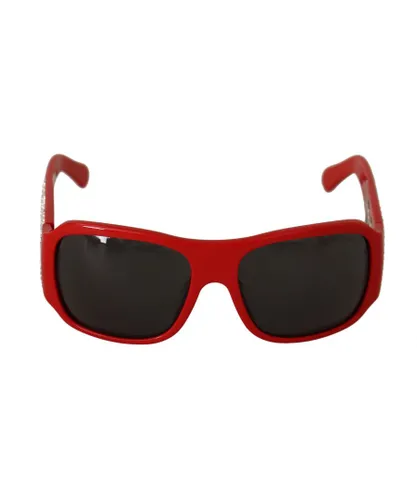 Dolce & Gabbana Womens Gorgeous Plastic Sunglasses with Swarovski Stones - Red - One