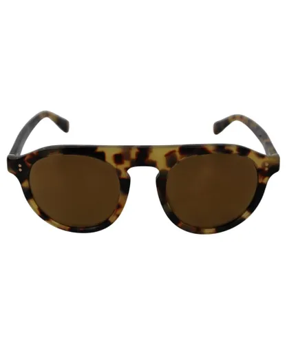 Dolce & Gabbana Womens Gorgeous Tortoise Oval Sunglasses - Made in Italy - Brown - One