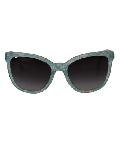 Dolce & Gabbana Womens Lace Acetate Butterfly Sunglasses - Blue - One