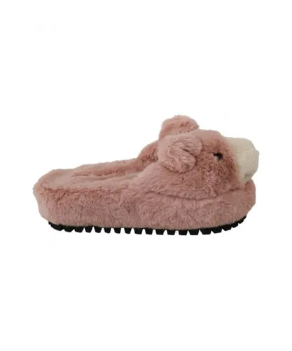Dolce & Gabbana WoMens Pink Bear House Slippers Sandals Shoes