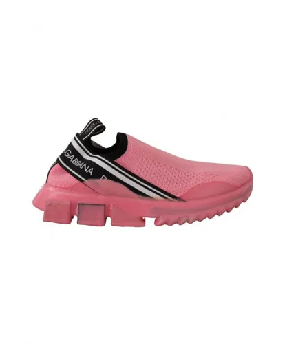Dolce & Gabbana WoMens Pink Low Top Slip On Casual Sorrento Sneakers