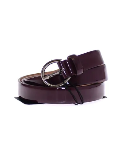 Dolce & Gabbana WoMens Purple Leather Logo Cintura Belt