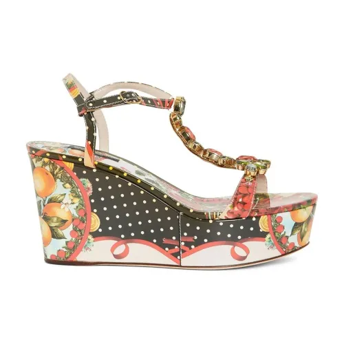 Dolce & Gabbana , Women's Shoes Sandals Black Ss22 ,Multicolor female, Sizes: