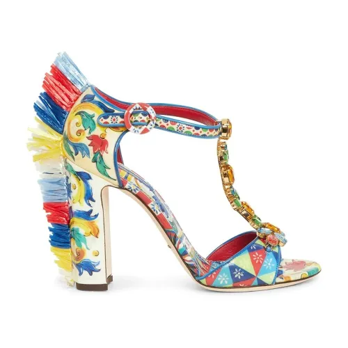 Dolce & Gabbana , Womens Shoes Sandals Blue Ss22 ,Multicolor female, Sizes: