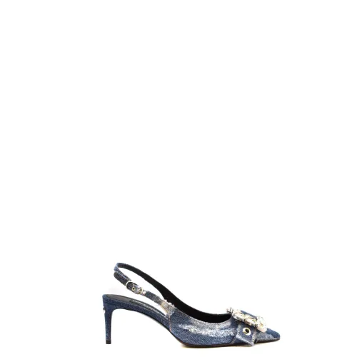 Dolce & Gabbana , Womens Shoes Sandals Denim Ss23 ,Blue female, Sizes: