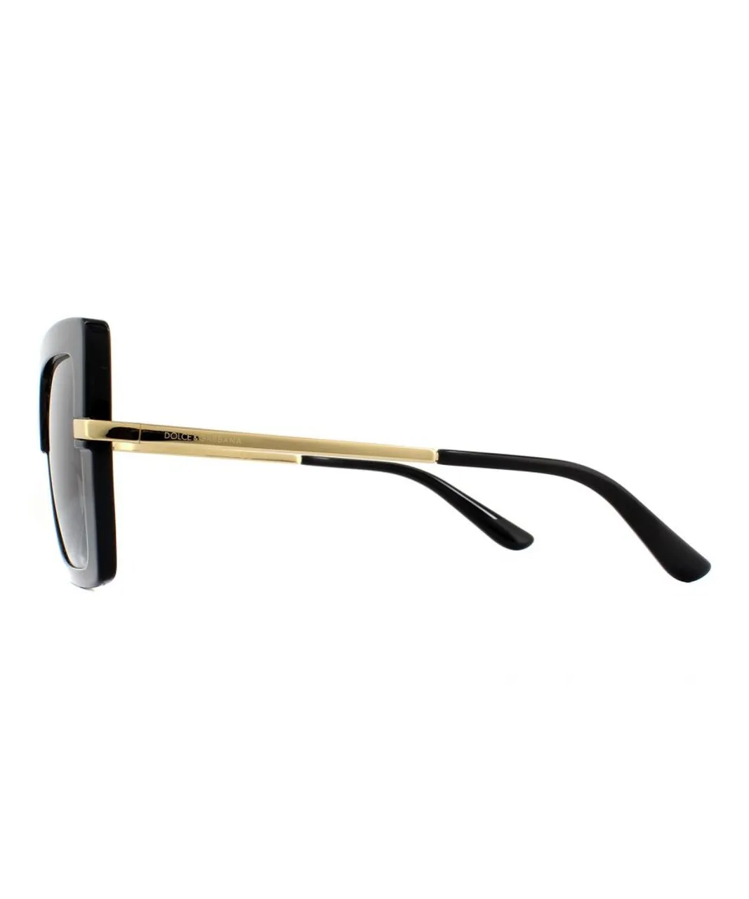 Dolce & Gabbana Womens Sunglasses DG4373 32468G Top Black on Transparent Grey Gradient Metal - One