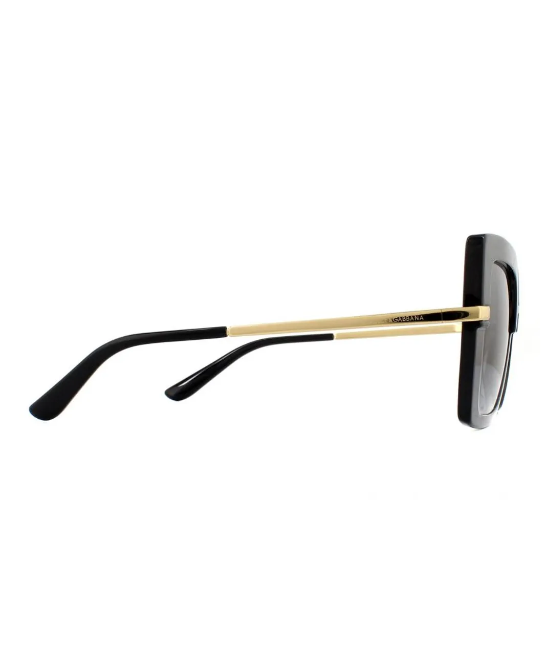 Dolce & Gabbana Womens Sunglasses DG4373 32468G Top Black on Transparent Grey Gradient Metal - One