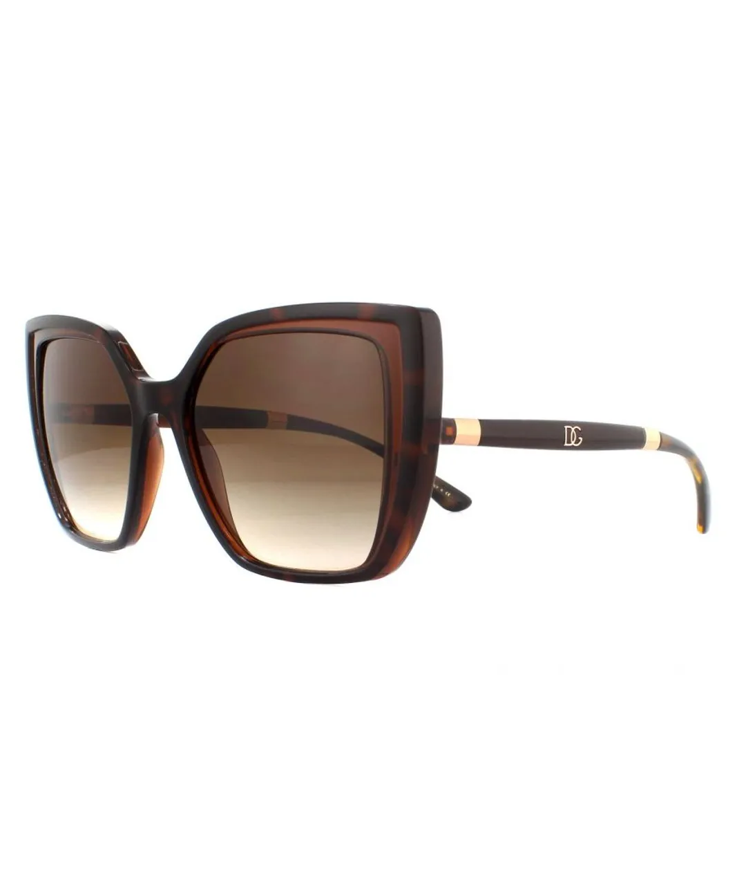 Dolce & Gabbana Womens Sunglasses DG6138 318513 Havana On Transparent Brown Gradient - One