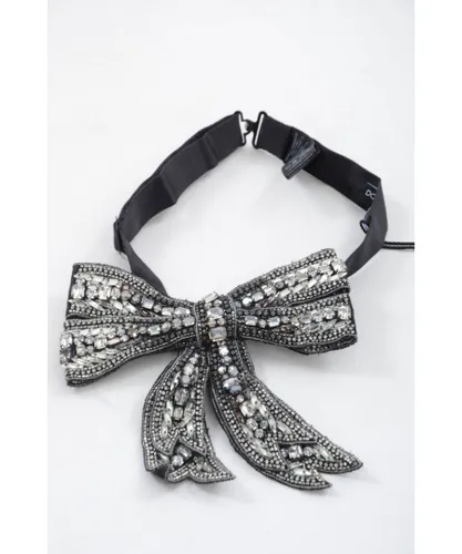 Dolce & Gabbana Womens Women Bow tie - Silver Silk - One