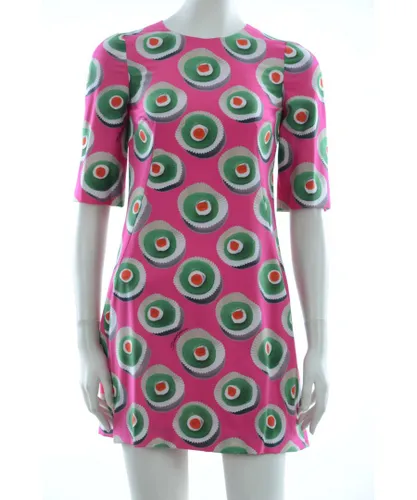 Dolce & Gabbana Womens Women Mini Dress - Pink Silk