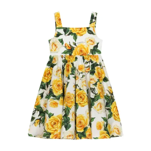 Dolce & Gabbana , Yellow Kids Dresses, Made in Italy ,Yellow female, Sizes: