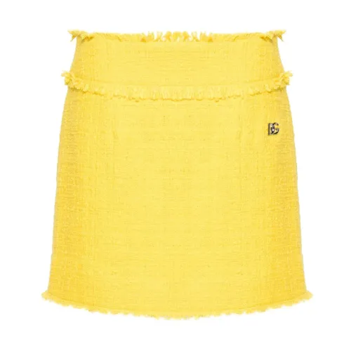 Dolce & Gabbana , Yellow Mini Skirt ,Yellow female, Sizes: