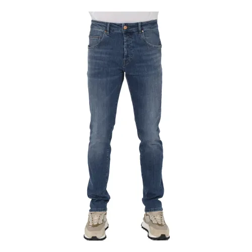 Don The Fuller , Slim Fit Light Blue Jeans for Men ,Blue male, Sizes: