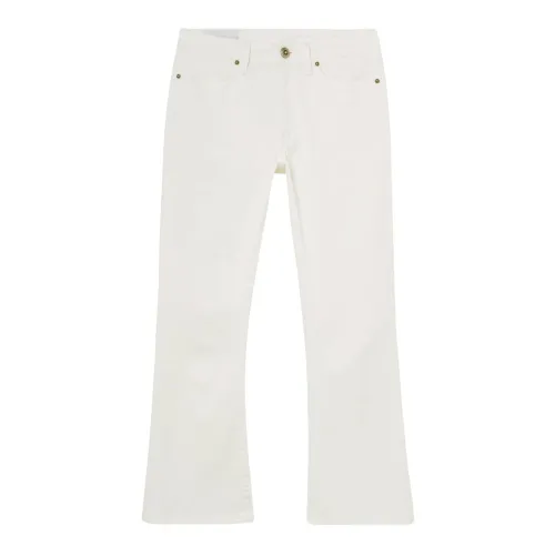 Dondup , Bianco Ss23 Flared Jeans - High Waist, Ankle-Length ,White female, Sizes: