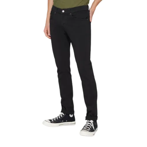 Dondup , Black Skinny Fit Jeans with 4 Button Closure ,Black male, Sizes: