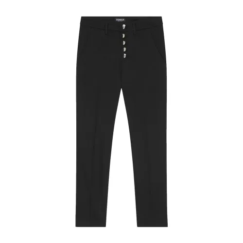 Dondup , Black Trousers for Men ,Black female, Sizes: