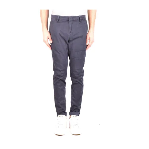 Dondup , Blue Cotton Pants Outlet ,Blue male, Sizes: