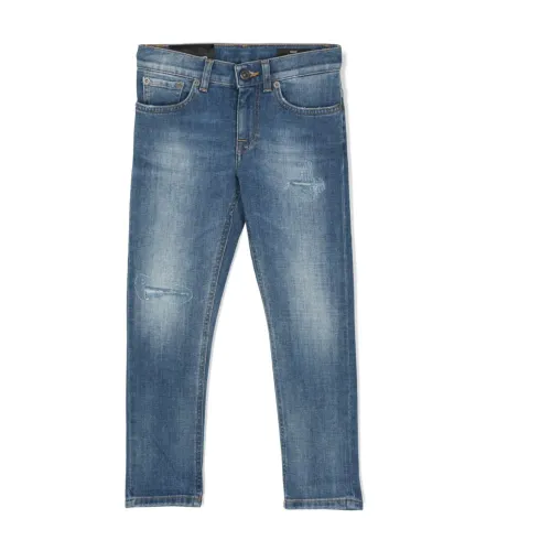 Dondup , Blue Junior Jeans with Worn Effect ,Blue male, Sizes: