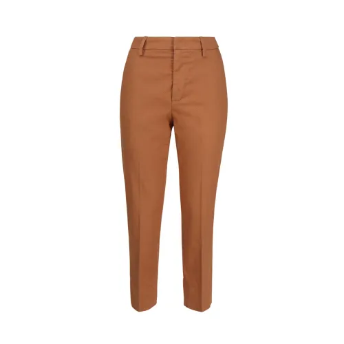 Dondup , Erin Cropped Regular Chino Trousers ,Brown female, Sizes:
