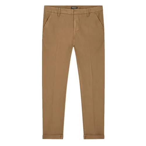 Dondup , Gaubert Chinos with Discreet Pattern ,Brown male, Sizes: