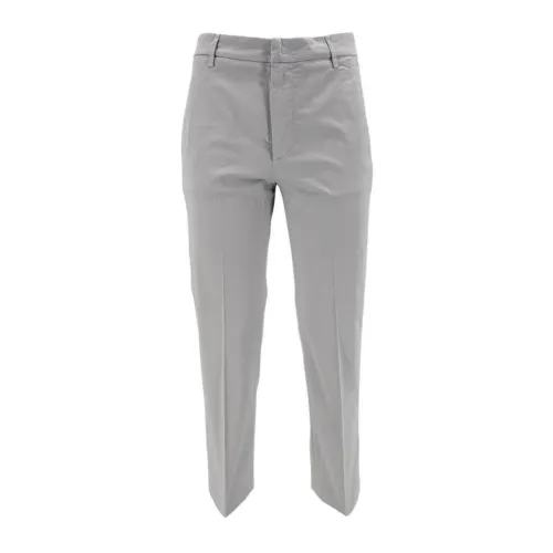 Dondup , Grey Cotton Corduroy Trousers ,Gray female, Sizes: