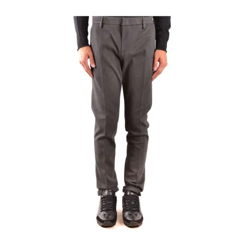 Dondup , Grey Cotton Pants Outlet ,Gray male, Sizes: