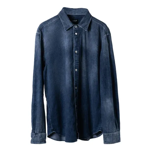 Dondup , Regular Fit Denim Shirt ,Blue male, Sizes: