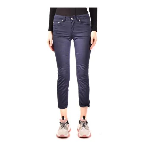 Dondup , Slim Fit Chinos with Punk Style ,Blue female, Sizes: