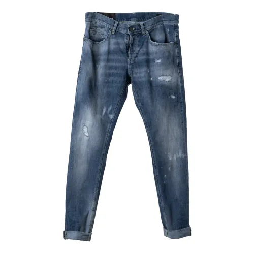 Dondup , Slim Fit Denim Jeans ,Blue male, Sizes: