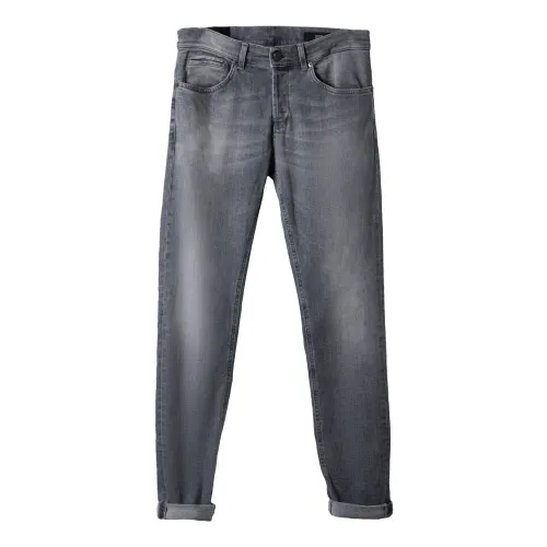 Dondup , Slim-fit Denim Jeans ,Gray male, Sizes: