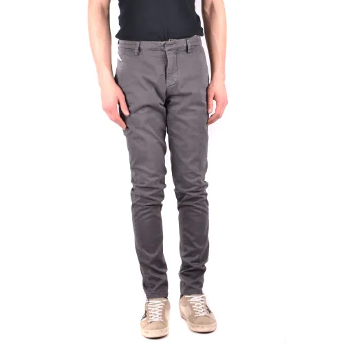 Dondup , Slim Fit Trousers ,Gray male, Sizes: