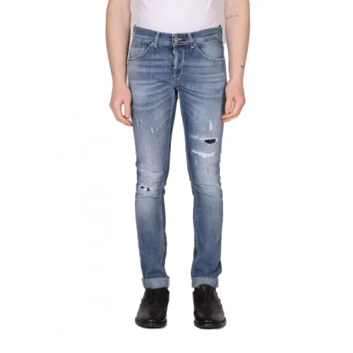 Dondup , Straight Jeans ,Blue male, Sizes: