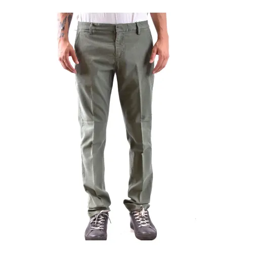 Dondup , Straight Leg Pants ,Green male, Sizes: