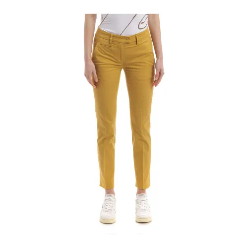 Dondup , Stretch Gabardine Perfect Pants ,Yellow female, Sizes: