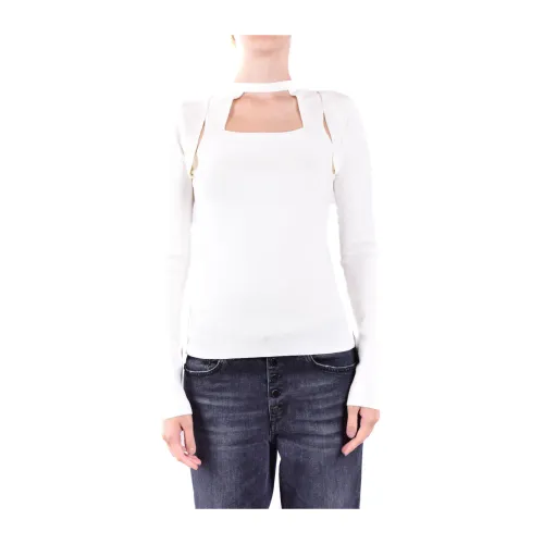 Dondup , Stylish Long Sleeve Top ,White female, Sizes: