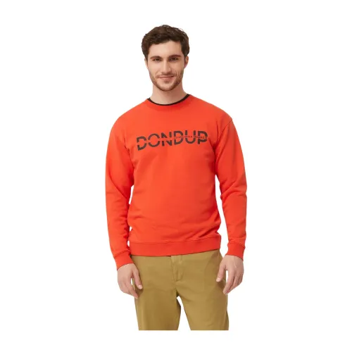 Dondup , Stylish Sweatshirt ,Orange male, Sizes:
