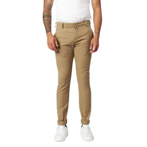 Dondup , Trousers with microfanthesia ,Beige male, Sizes:
