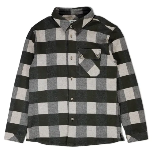 Dondup , Versatile Beige and Green Checked Shirt ,Black male, Sizes: