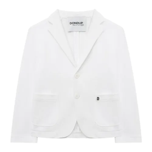 Dondup , White Cotton Breathable Jacket with Gothic D Pocket ,White male, Sizes: