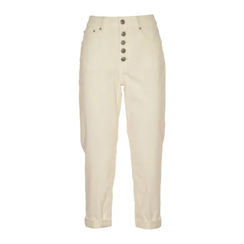 Dondup , White Trousers for Women ,White female, Sizes: