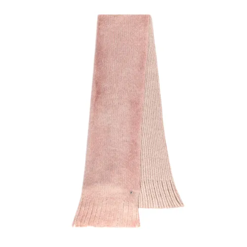 Dondup , Winter Scarf with Logo Patch ,Pink female, Sizes: ONE