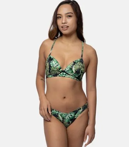 Dorina Green Leaf Low Rise Bikini Bottoms New Look