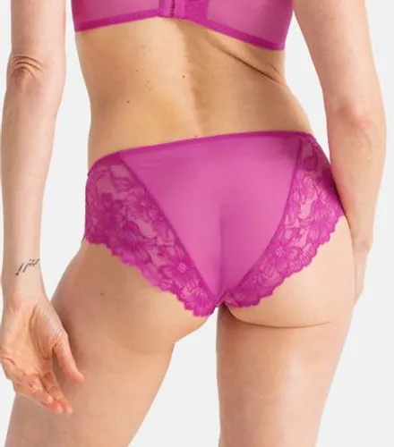 Dorina Mid Pink Lace Hipster Briefs New Look