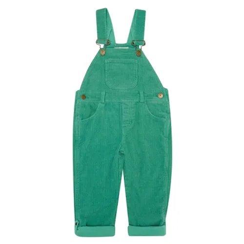 Dotty Dungarees Girls Chunky Bright Dungarees - Emerald