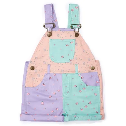Dotty Dungarees Patchwork Dungaree Shorts - Floral