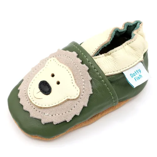 Dotty Fish Soft Leather Baby Shoes. Toddler Shoes. Boys and
