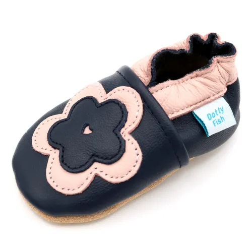 Dotty Fish Soft Leather Baby Shoes. Toddler Shoes. Girls.
